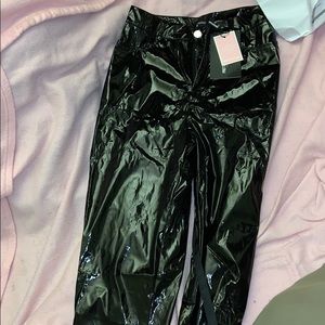 Vinyl skinny trousers